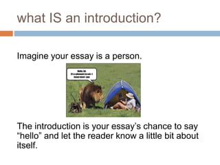 Some Basic Introductions How to write an introduction | PPSX