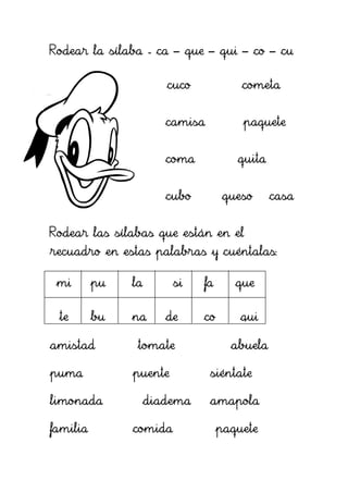 Trabajar Con Las Letras C Qu