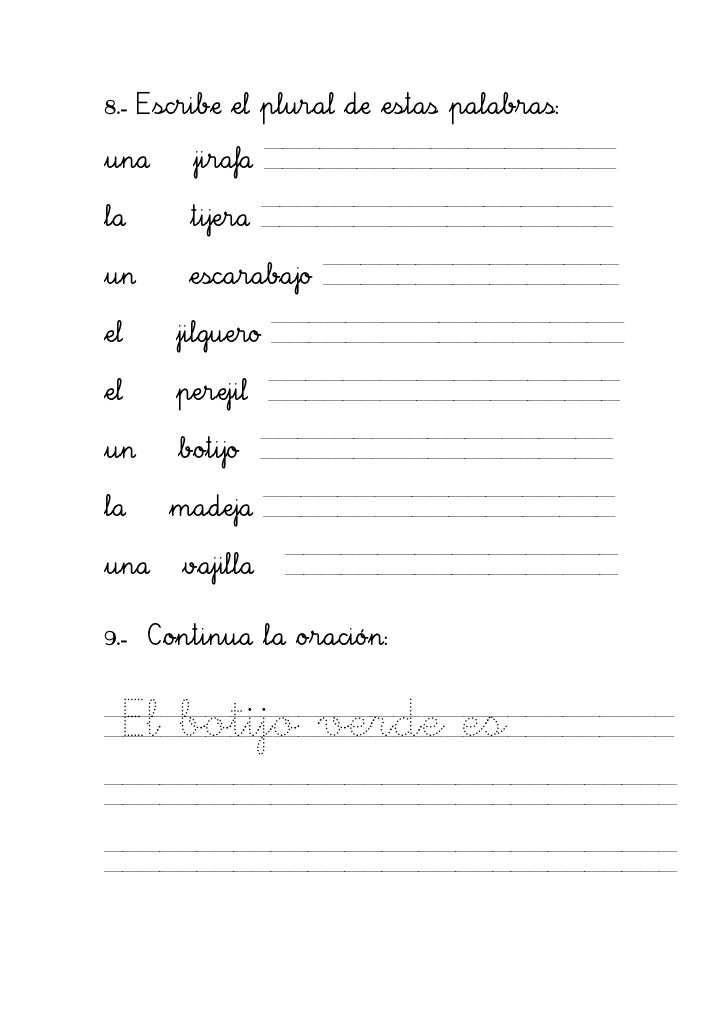 Oraciones con j