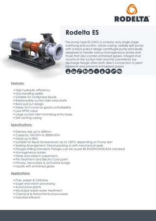 Rodelta ES pump brochure