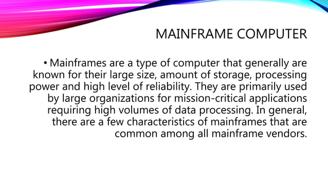 THE FOUR BASIC TYPES OF A COMPUTERS