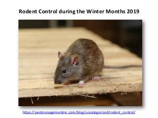 Rodent Control during the Winter Months 2019
https://pestmanagementinc.com/blog/uncategorized/rodent_control/
 