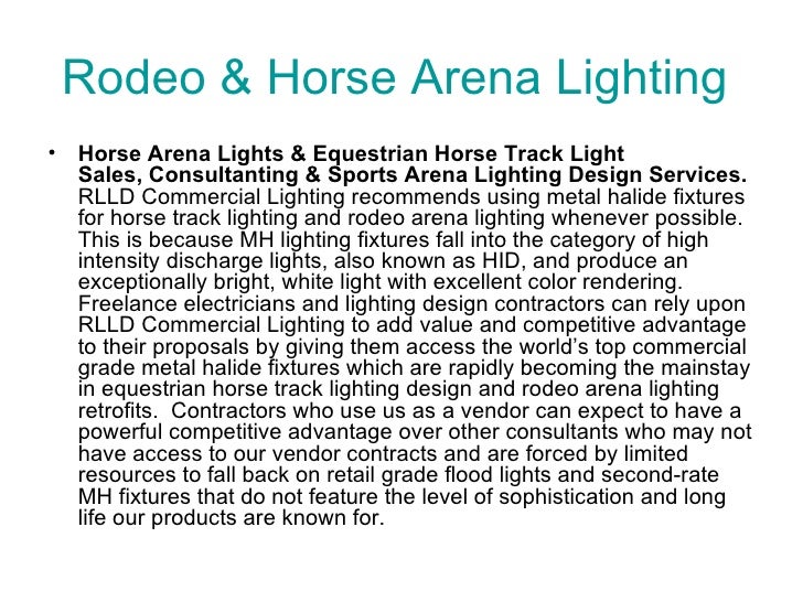 rodeo horse arena lighting