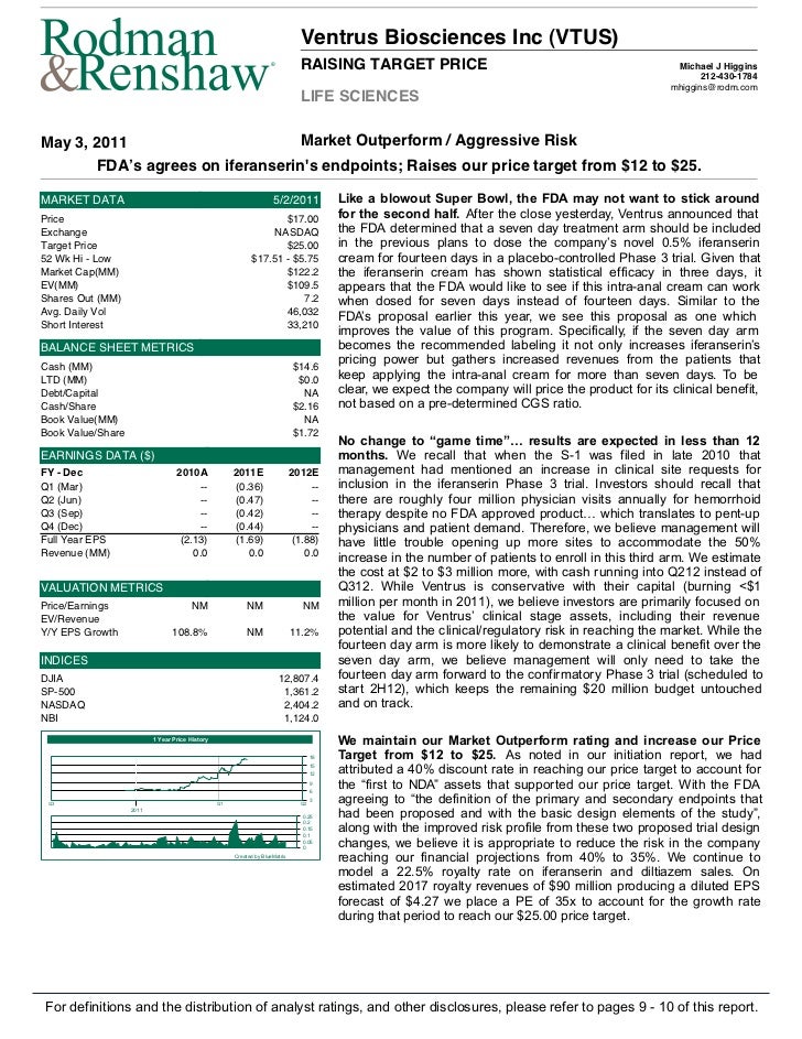 Rodman & Renshaw VTUS May 2011 Update