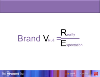 Brand   V  = R eality E xpectation alue 