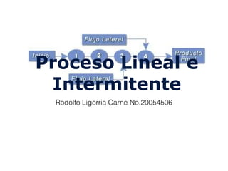 Proceso Lineal e
 Intermitente
 Rodolfo Ligorria Carne No.20054506
 