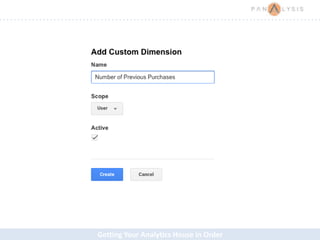 Getting Your Analytics House in Order
 