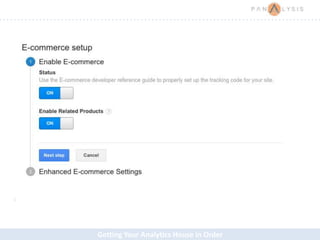 Getting Your Analytics House in Order
 