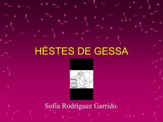 HÈSTES DE GESSA
Sofía Rodríguez Garrido.
 