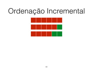 Ordenação Incremental
43
 