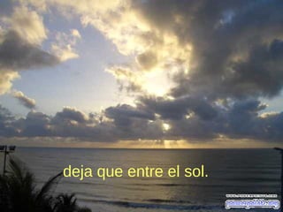 deja que entre el sol.
 