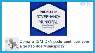 Gestão pública e a Contribuição do Índice CFA de Governança Municipal