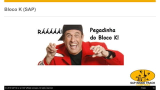 © 2016 SAP SE or an SAP affiliate company. All rights reserved. 16Public
Bloco K (SAP)
 