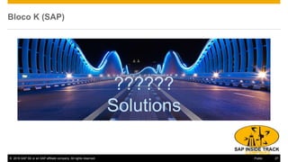 © 2016 SAP SE or an SAP affiliate company. All rights reserved. 27Public
Bloco K (SAP)
??????
Solutions
 
