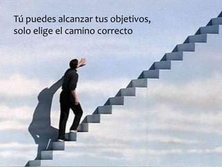 Tú puedes alcanzar tus objetivos,
solo elige el camino correcto
 