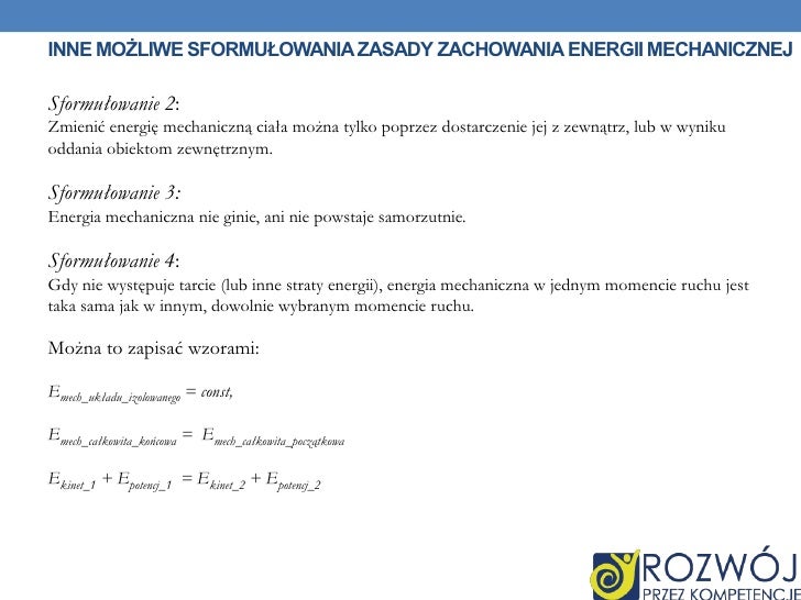 Rodzaje przemiany energii
