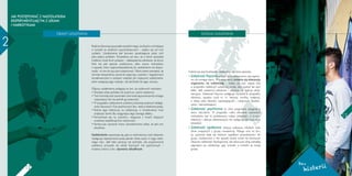 JAK POSTĘPOWAĆ Z NASTOLATKIEM
EKSPERYMENTUJĄCYM Z LEKAMI
I NARKOTYKAMI

PO

RA

DN

IK

DL

A

RO

Uzależnienie rozpoznaje się, gdy co najmniej trzy z tych objawów
występują nieprzerwanie przez pewien okres czasu w ciągu ostatniego roku. Jeśli taka sytuacja nie zachodzi, ale przyjmowanie
substancji prowadzi do szkód ﬁzycznych lub psychicznych –
możemy mówić o tzw. używaniu szkodliwym.

13

W

Objawy uzależnienia polegają na tym, że użytkownik narkotyku:
• Doznaje silnej potrzeby lub przymusu użycia substancji;
• Traci kontrolę nad używaniem (nie może się powstrzymać od jego
rozpoczęcia lub nie potraﬁ go przerwać);
• W przypadku odstawienia substancji doznaje przykrych dolegliwości ﬁzycznych i/lub psychicznych (tzw. reakcji abstynencyjnej);
• Rośnie jego tolerancja na substancję, w konsekwencji musi
zwiększać dawki dla osiągnięcia tego samego efektu;
• Koncentruje się na używaniu, rezygnuje z innych dających
wcześniej satysfakcję form aktywności;
• Kontynuuje używanie mimo uświadamiania sobie, że jest ono
szkodliwe.

Substancje psychoaktywne uzależniają na różne sposoby.
• Zależność ﬁzyczna polega na przystosowaniu się organizmu do nowego stanu. W konsekwencji zmienia się tolerancja
organizmu na substancję – trzeba jej użyć więcej (lub
w przypadku niektórych substancji mniej), aby uzyskać ten sam
efekt. Jeśli substancji zabraknie – pojawia się reakcja abstynencyjna. Zależność ﬁzyczna występuje wyraźnie w przypadku
alkoholu, opiatów (czyli m. in. heroiny, morﬁny, kodeiny),
a także wielu lekarstw uspokajających i nasennych (barbituratów i benzodiazepin).
• Zależność psychiczna to silne pragnienie osiągnięcia
stanu odurzenia. W przypadku wielu aktualnie używanych
narkotyków jest to podstawowy rodzaj zależności, a zmiany
tolerancji i reakcja abstynencyjna nie występują lub trudniej je
stwierdzić.
• Zależność społeczna dotyczy zwłaszcza młodych ludzi
silnie związanych z grupą rówieśniczą. Polega ona na tym,
że używanie staje się istotnym aspektem przynależności do
grupy. Uzależniona w ten sposób osoba może nie doznawać
objawów zależności ﬁzjologicznej, ale odczuwać silną potrzebę
sięgnięcia po substancję, gdy wchodzi w kontakt ze swoją
grupą.

Ó

Rodzice obawiają się przede wszystkim tego, że dziecko wchodzące
w kontakt ze środkami psychoaktywnymi - szybko się od nich
uzależni. Uzależnienie jest bowiem spostrzegane przez nich
jako jedyny problem. Powiedzmy od razu, że w takim sposobie
myślenia może tkwić pułapka - niebezpieczne założenie, że skoro
ktoś nie jest jeszcze uzależniony, albo używa narkotyków
w sposób, który najprawdopodobniej do uzależnienia nie doprowadzi - to nie ma się czym przejmować. Warto zatem pamiętać, że
również okazjonalne używanie wiąże się z ryzykiem i negatywnymi
konsekwencjami a zarazem wiedzieć jak rozpoznać uzależnienie,
jakie występują jego rodzaje i jak dochodzi do jego rozwoju.

IC

2

RODZAJE UZALEŻNIENIA

DZ

OBJAWY UZALEŻNIENIA

12

 