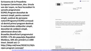 Scrisoarea de la Cancelaria de Stat a Republicii
Moldova, în susținerea programului ECIPES.
Ne bucurăm foarte mult că după...