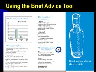 Using the Brief Advice Tool
 