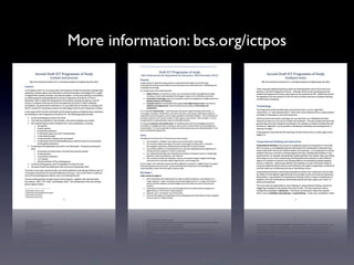More information: bcs.org/ictpos
 
