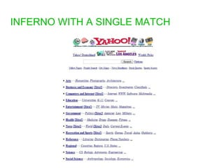 INFERNO WITH A SINGLE MATCH 
