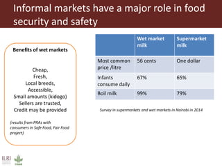 The role of informal food markets—Towards professionalizing, not criminalizing