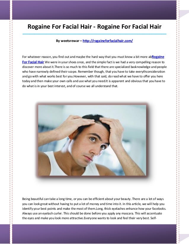 Rogaine for facial hair