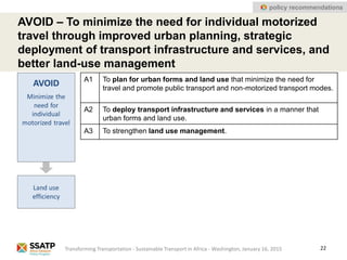 Sustainable Mobility and Accessibility in Urban Areas of Africa - Roger ...