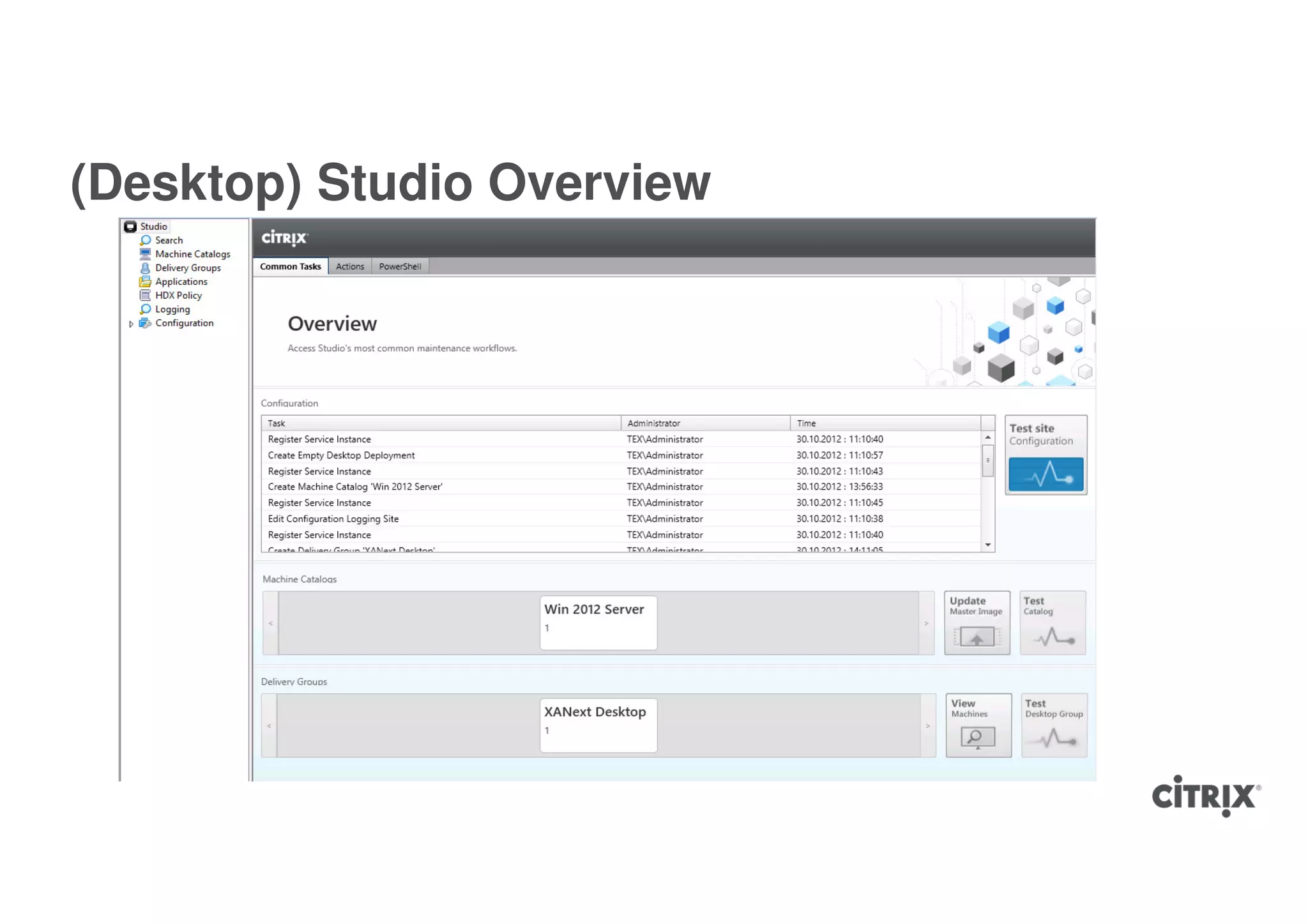 (Desktop) Studio Overview
 