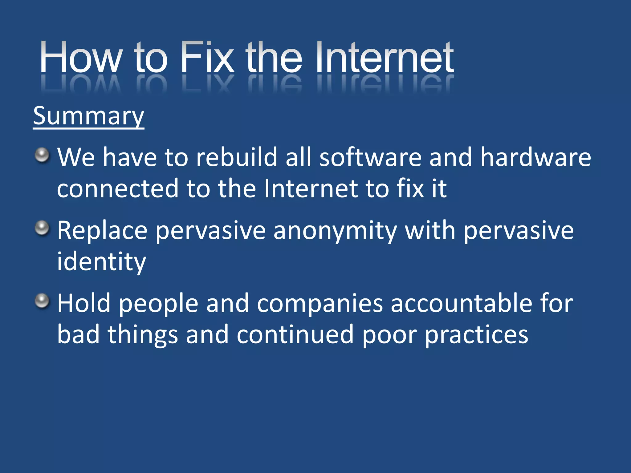 Roger Grimes How I Fixed The Internets