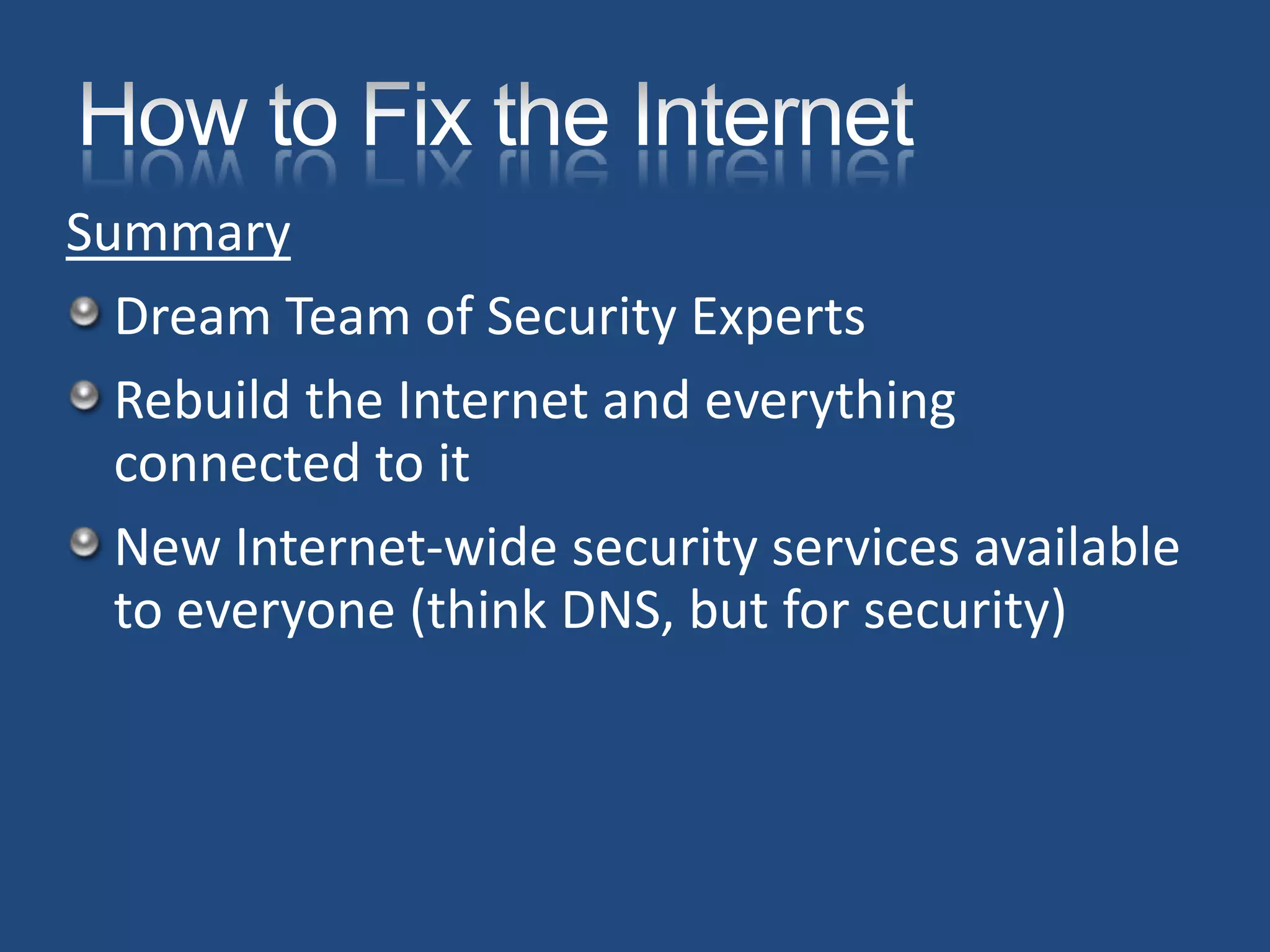 Roger Grimes How I Fixed The Internets