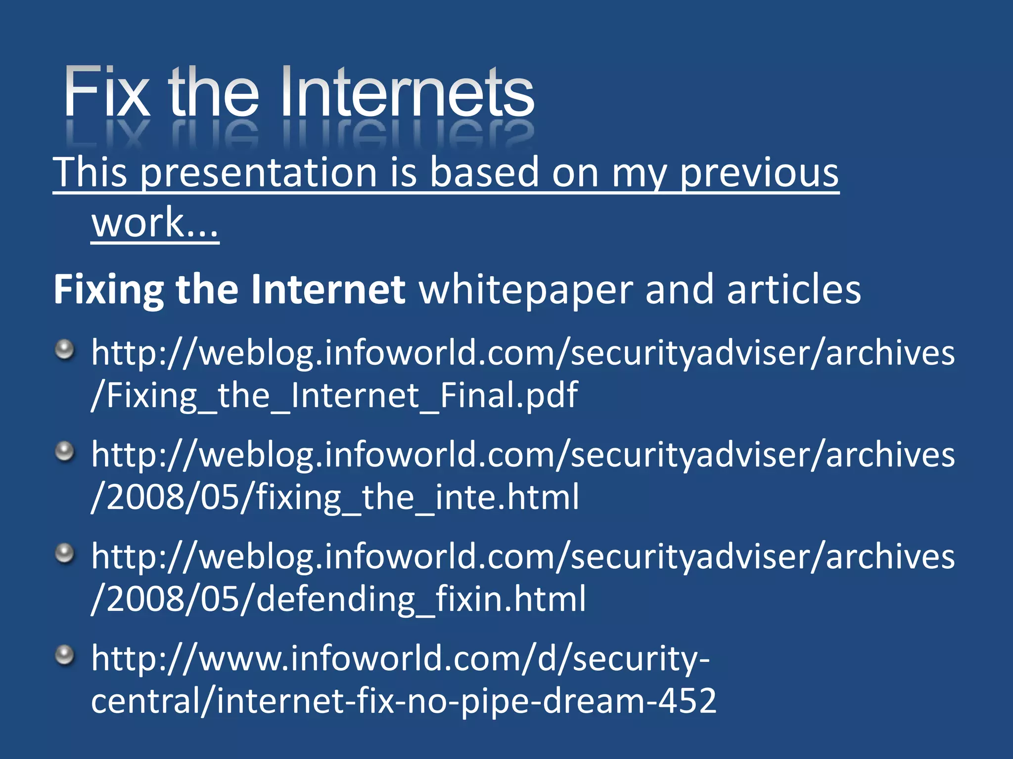 Roger Grimes How I Fixed The Internets