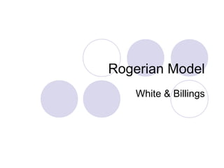 Rogerian Model
White & Billings
 