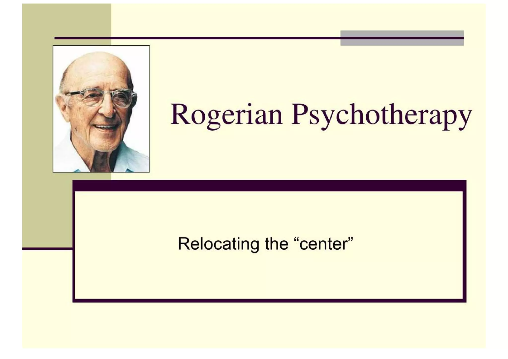Rogerian Psychotherapy | PDF