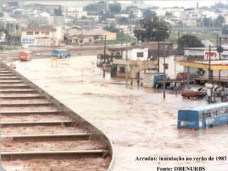 Arrudas: inundação no verão de 1987
        Fonte: DRENURBS
 