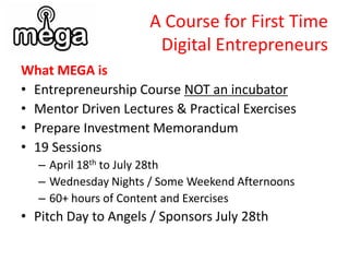 Before you talk to Angels / Incubators