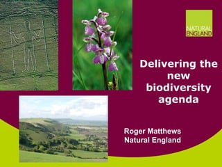 Delivering the new biodiversity agenda Roger Matthews Natural England 