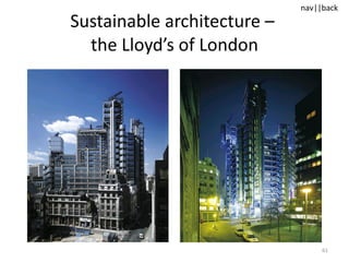 Sustainable architecture –  the Lloyd’s of London 