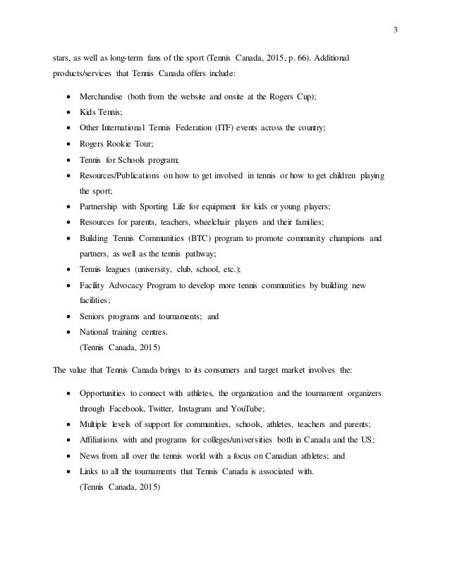 Marketing Group Assignment Tennis Canada Rogers Cup