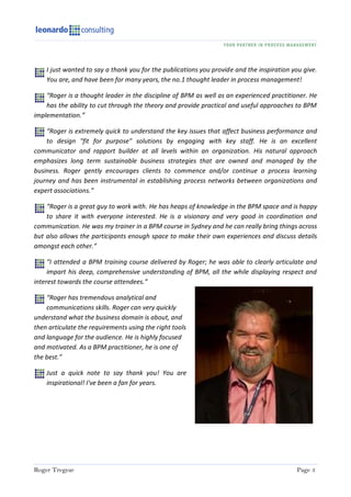 Roger Tregear (long form resume) | PDF