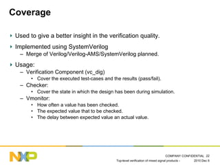 Advanced Methodologies Used for Top-Level Verification of Mixed Signal ...