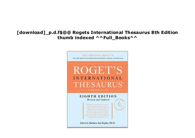 roget thesaurus free download