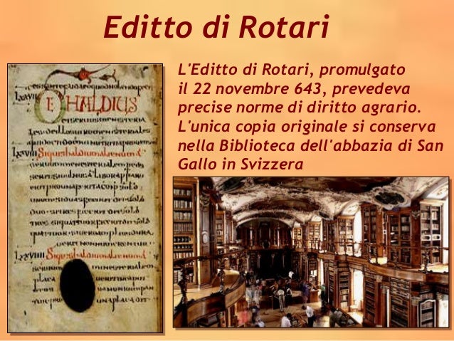Risultati immagini per editto di rotari