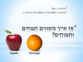* 
Fun *אלמנט ה 
לכל הרוחות...( MUS מה זה ( MUS *אלמנט ה 
 