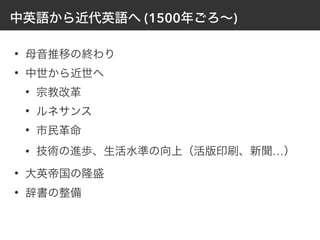 英語の歴史