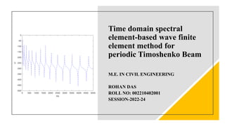 Time domain spectral
element-based wave finite
element method for
periodic Timoshenko Beam
M.E. IN CIVIL ENGINEERING
ROHAN DAS
ROLL NO: 002210402001
SESSION-2022-24
 