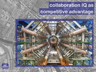 collaboration IQ as
                               competitive advantage




   SHIFT
  HAPPENS

© 2010 Google Imagery et al.
 