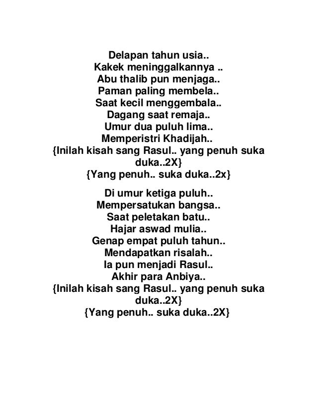 download lagu inilah kisah sang rosul Rohatil kisah sang rasul + lirik dan terjemah# lagu versi sholawat.