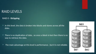 RAID concept and type of RAID level and advantages | PPTX