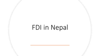 FDI in Nepal
 